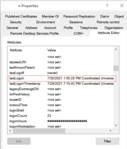 powershell get ad user last logon