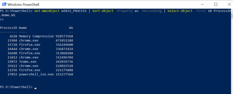 powershell-get-memory-usage-shellgeek