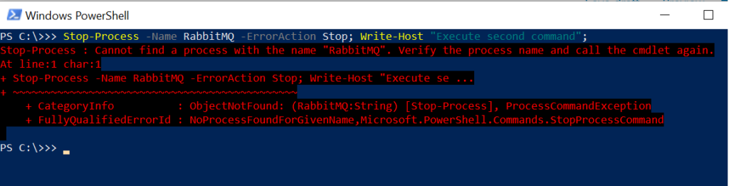 PowerShell -ErrorAction Parameter - Stop