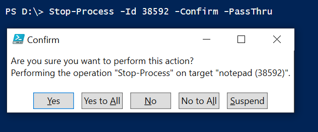 Stop running process