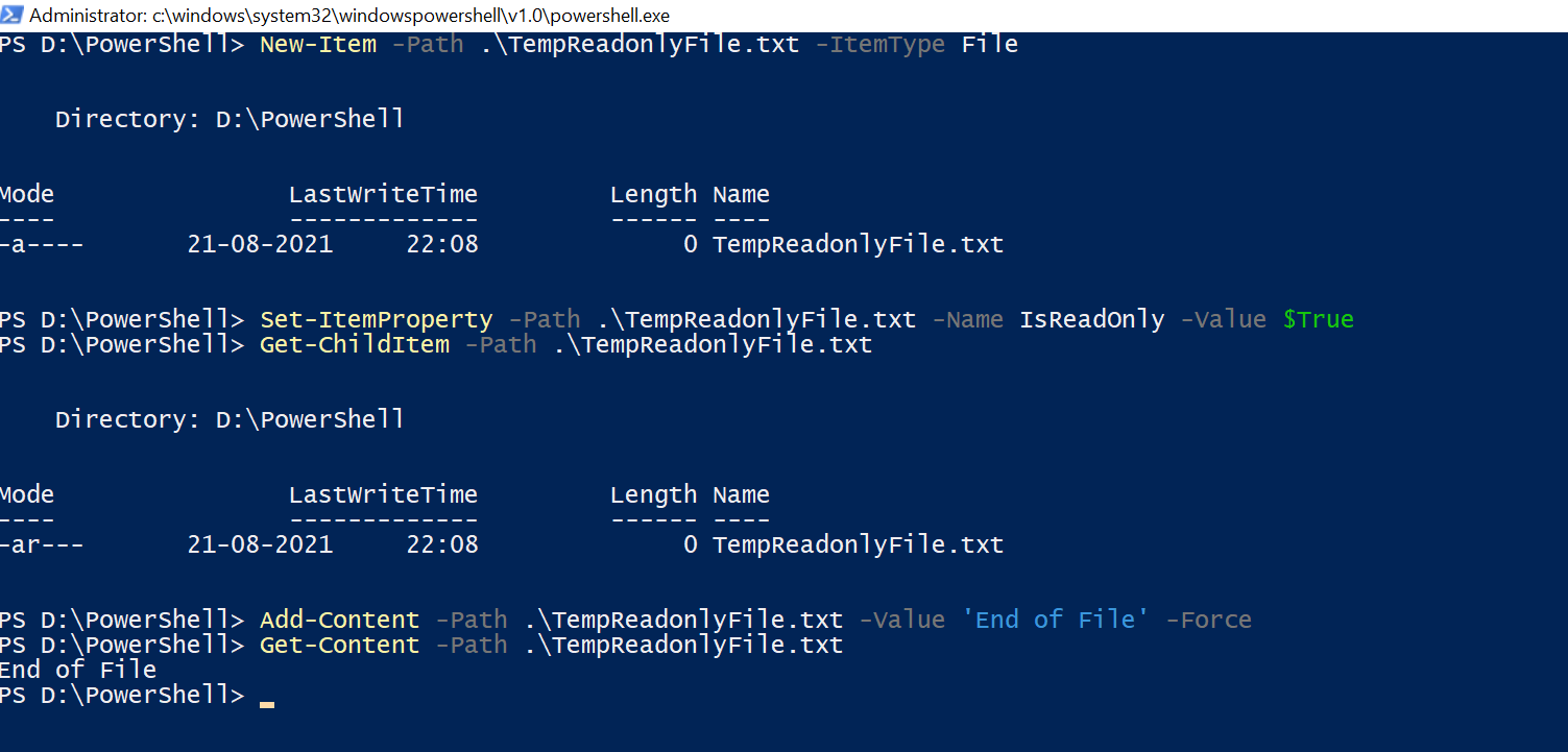 powershell append content to text file