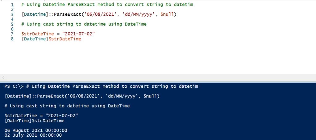 PowerShell Convert String to DateTime