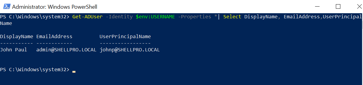 get-aduser-using-userprincipalname-upn-in-powershell-shellgeek