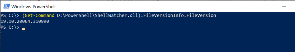 Get dll assembly file version in PowerShell