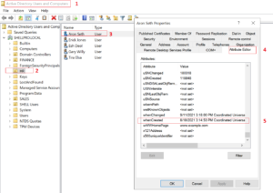 powershell get ad user creation date