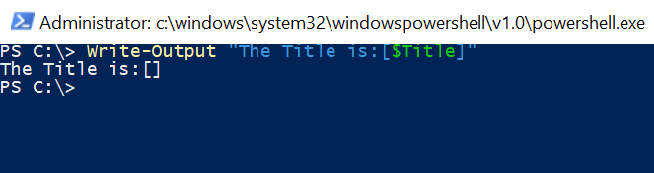 null in PowerShell