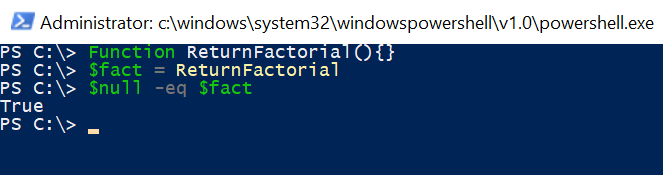 PowerShell null check -function