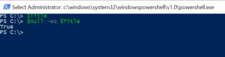 PowerShell null Check For Null ShellGeek