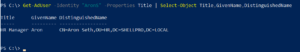 Get-AdUser Title Using PowerShell - ShellGeek