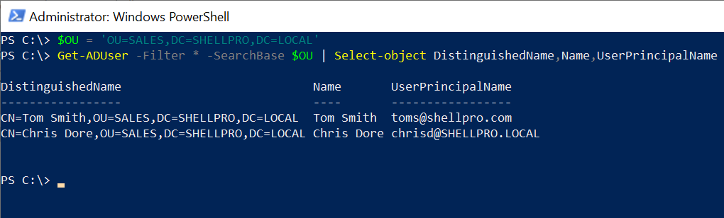 Get A List Of Users From OU Using PowerShell ShellGeek