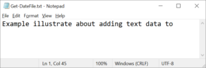 powershell add content log file