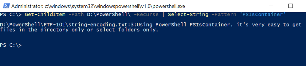 powershell grep string from file