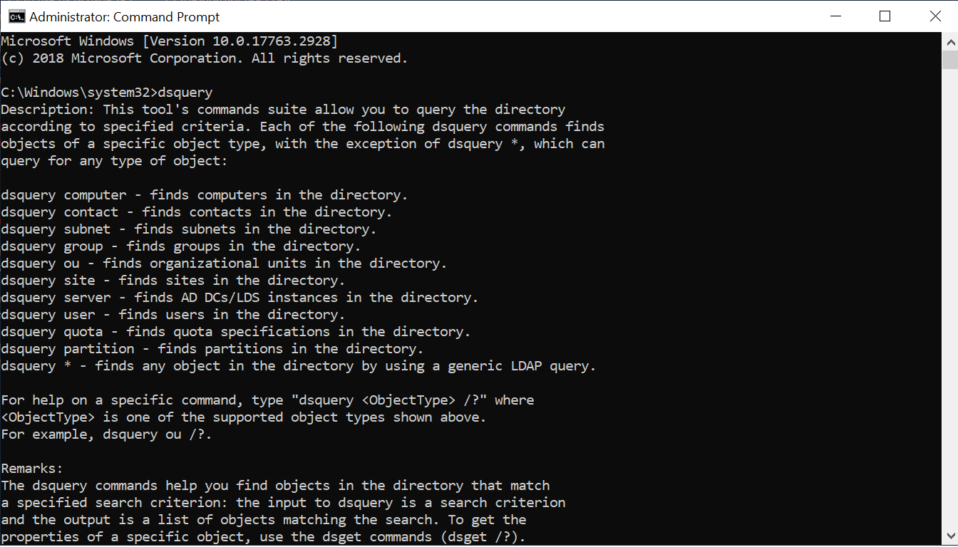 Dsquery Command Query Active Directory ShellGeek
