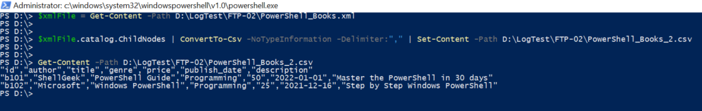 PowerShell XML ConvertTo-CSV 
