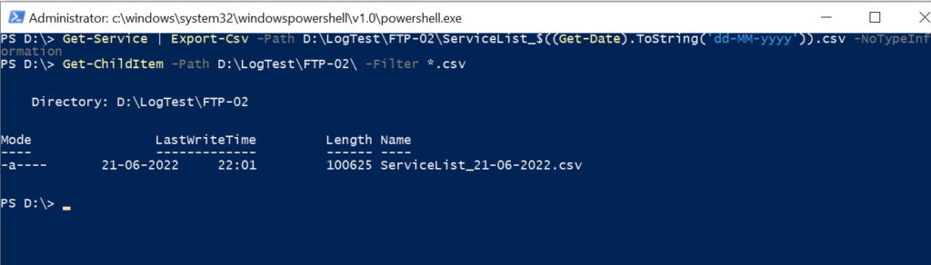 PowerShell - Export-CSV Add Date in File Name