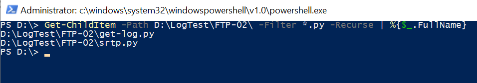 PowerShell Get-ChildItem - Get Full path for File