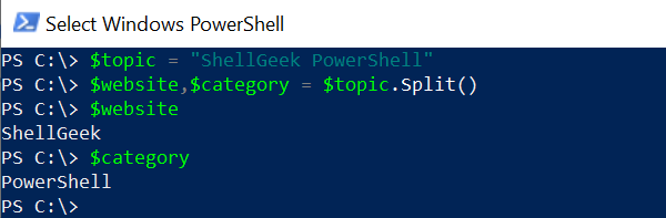 Powershell Split String Into Variables Shellgeek 6614