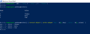 Using GetEnumerator in PowerShell to Read Data - ShellGeek