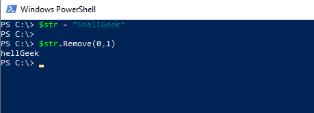 PowerShell String Remove First Character