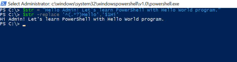 PowerShell Replace First Occurrence Of String ShellGeek