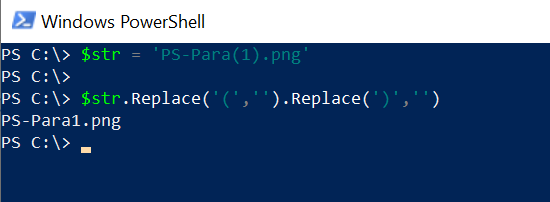 PowerShell Replace Parentheses in String
