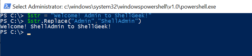 PowerShell replace substring