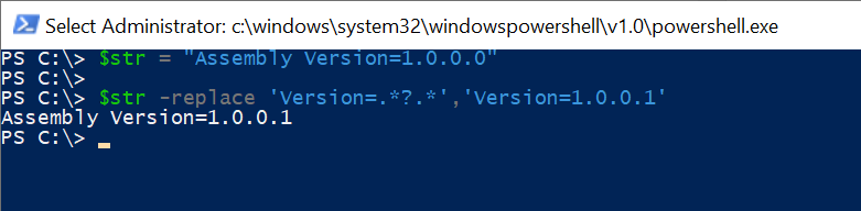 PowerShell Replace String with WildCard