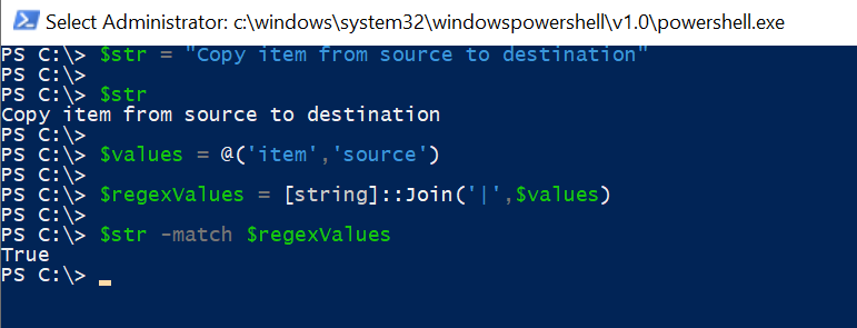 Check PowerShell String Contains Multiple Values