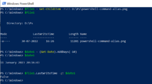 PowerShell Compare Files Modified Date and Creation Dates - ShellGeek