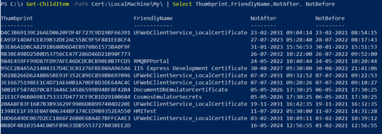 Get Certificate Thumbprint in PowerShell ShellGeek Get Certificate Thumbprint in PowerShell ShellGeek