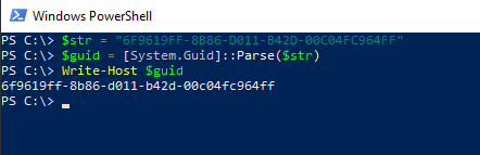 PowerShell Convert String to Guid