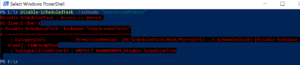 PowerShell Script to Disable Scheduled Task - ShellGeek