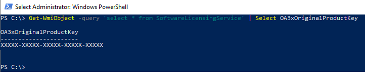 PowerShell Get Activation Key for Windows