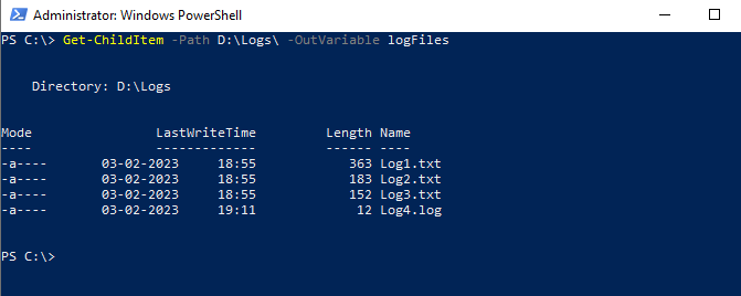 PowerShell -OutVariable - Store the output and print output