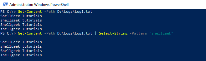 PowerShell Select-String Ignore Case