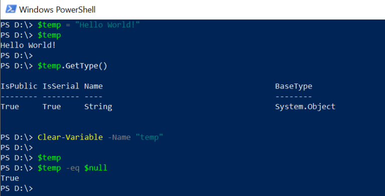 How To Clear Variable Cache In Powershell