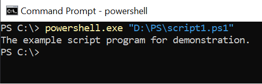 Use PowerShell.exe to run script from cmd