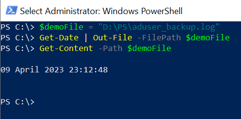 PowerShell Write Date to a File