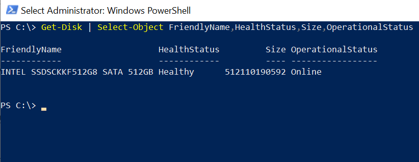 PowerShell Get Disk Information