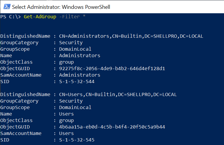 PowerShell List All AD Groups
