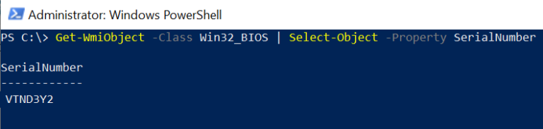 Find Pc Serial Number Powershell