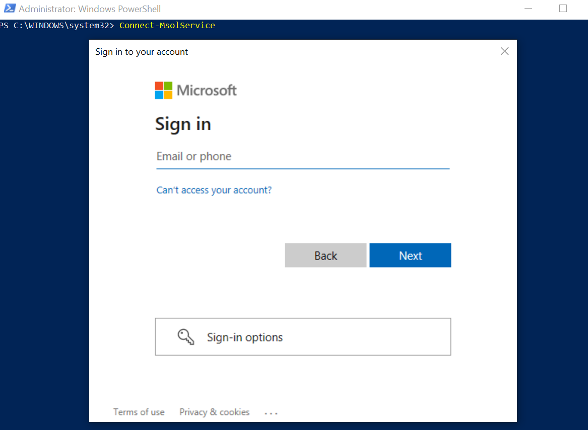 Connect-MsolService - ShellGeek