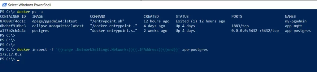 Get Container's IP Address